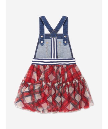 Monnalisa Girls Denim And Tulle Dungaree Dress les ctes