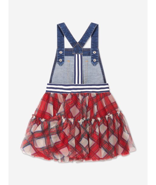 Monnalisa Girls Denim And Tulle Dungaree Dress les ctes