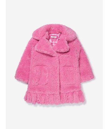 Monnalisa Girls Faux Fur Coat de pas cher