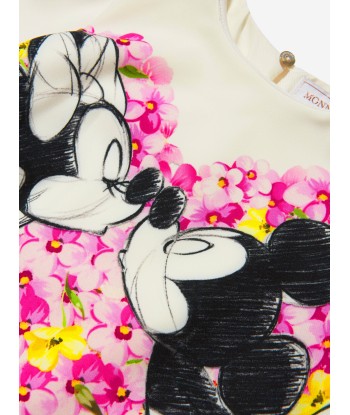 Monnalisa Girls Long Sleeve Mickey And Minnie Dress soldes