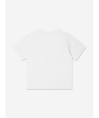 Dolce & Gabbana Boys Logo T-Shirt in White la colonne vertébrale