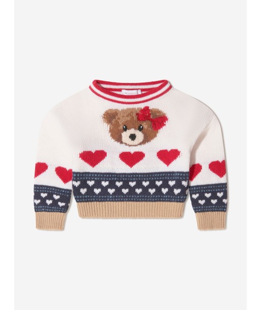 Monnalisa Girls Jacquard Teddy Bear Jumper online