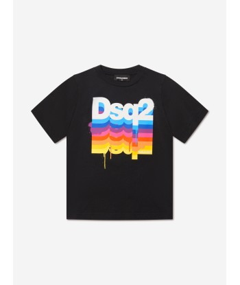 Dsquared2 Kids Slouch Fit Repeat Logo T-Shirt Amélioration de cerveau avec