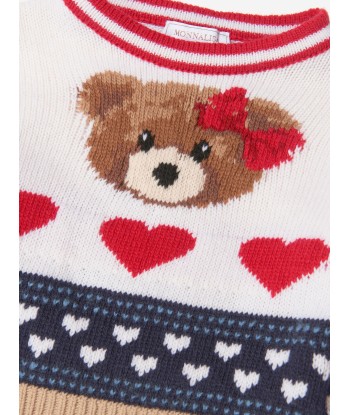 Monnalisa Girls Jacquard Teddy Bear Jumper online