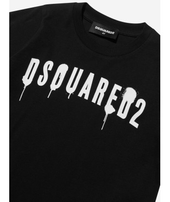 Dsquared2 Kids Slouch Fit Drip Logo T-Shirt Les magasins à Paris et en Île-de-France