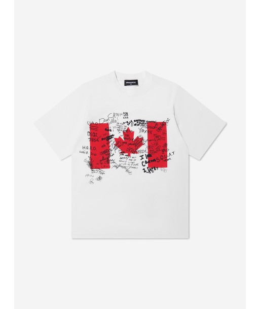 Dsquared2 Kids Slouch Fit Maple Leaf Flag T-Shirt de technologie