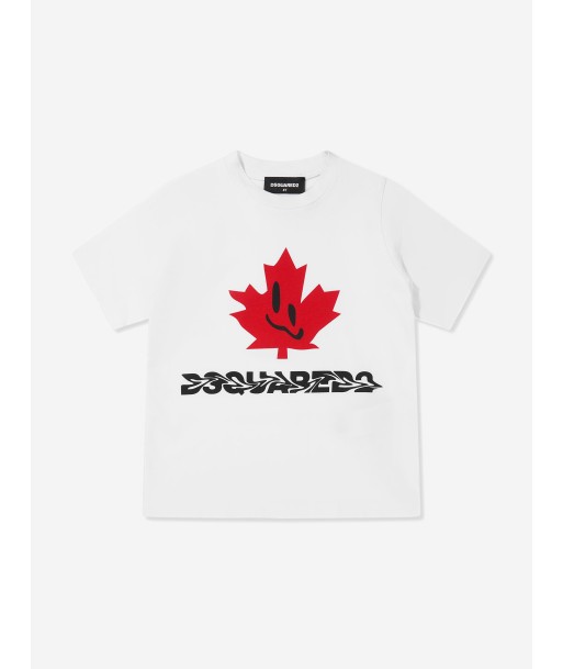 Dsquared2 Kids Slouch Fit Maple Leaf Logo T-Shirt Toutes les collections ici