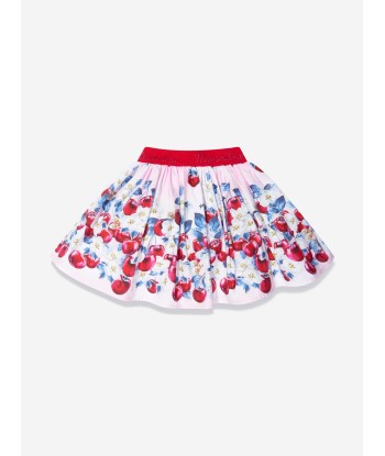 Monnalisa Girls Cherry Flounce Skirt In Multicolour Livraison rapide