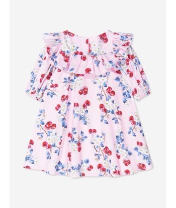 Monnalisa Girls Cherry Print Dress In Pink Voir les baskets