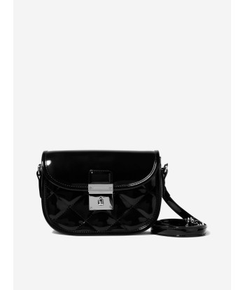 Monnalisa Girls PVC Shoulder Bag In Black français