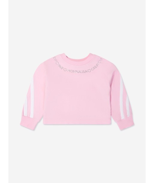 Monnalisa Girls Sporty Sweatshirt In Pink de pas cher