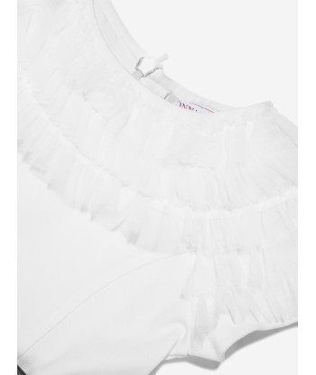 Monnalisa Girls Cherries Ruffle Dress In White pour bénéficier 