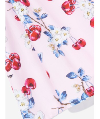 Monnalisa Girls Cherry Print Dress In Pink Voir les baskets