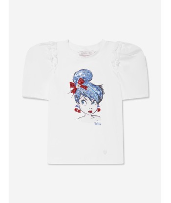 Monnalisa Girls Puff Sleeve Tinker Bell T-Shirt In White commande en ligne