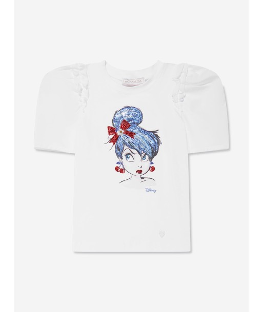 Monnalisa Girls Puff Sleeve Tinker Bell T-Shirt In White commande en ligne