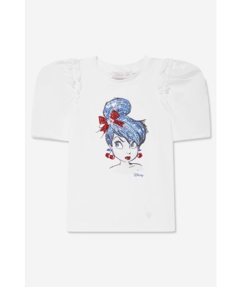 Monnalisa Girls Puff Sleeve Tinker Bell T-Shirt In White commande en ligne