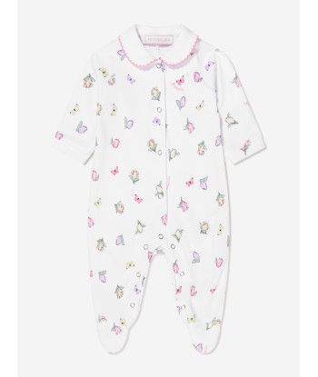 Monnalisa Baby Girls Butterflies Babygrow In White Faites des économies