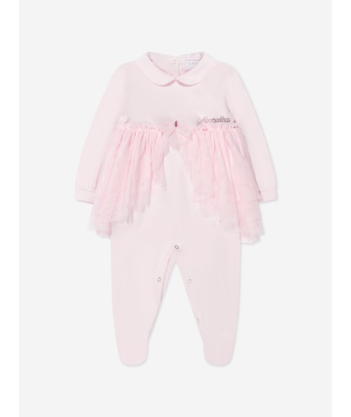 Monnalisa Baby Girls Party Chic Babygrow In Pink du meilleur 