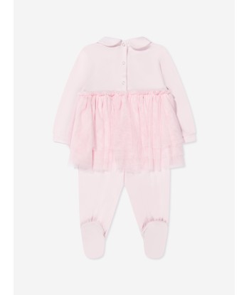 Monnalisa Baby Girls Party Chic Babygrow In Pink du meilleur 