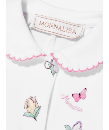 Monnalisa Baby Girls Butterflies Babygrow In White Faites des économies