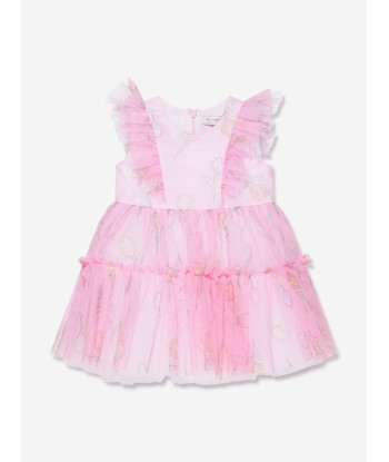 Monnalisa Baby Girls Tulip Tulle Dress In Pink pour bénéficier 