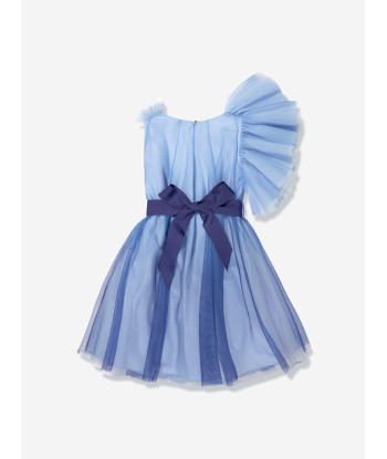 Monnalisa Girls Tulle Rose Dress In Blue Comparez et commandez 