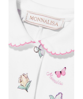 Monnalisa Baby Girls Butterflies Babygrow In White Faites des économies