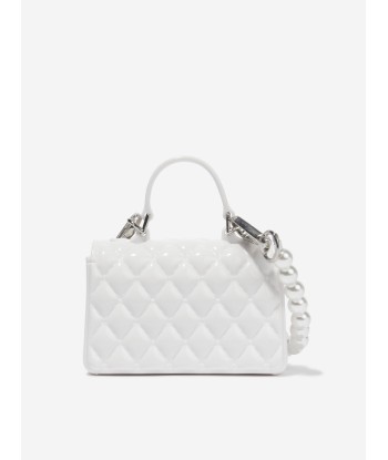 Monnalisa Girls PVC Lilly Bag In Cream brillant des détails fins