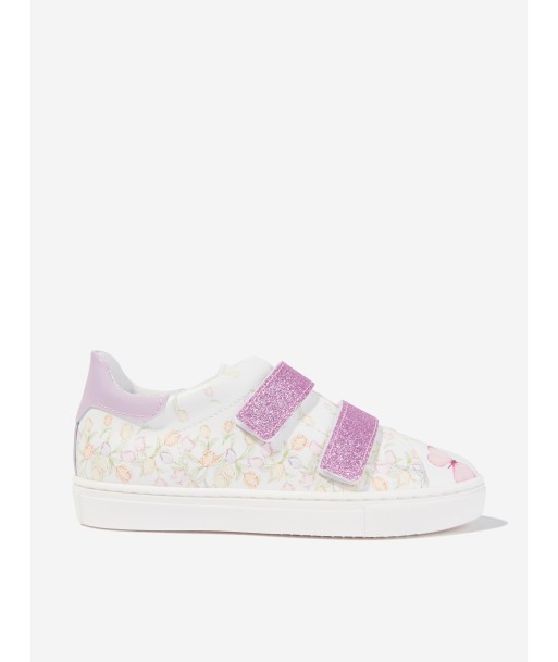 Monnalisa Girls Tulip Velcro Strap Trainers In White Venez découvrir notre 