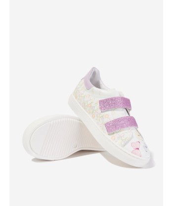 Monnalisa Girls Tulip Velcro Strap Trainers In White Venez découvrir notre 