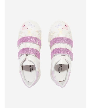 Monnalisa Girls Tulip Velcro Strap Trainers In White Venez découvrir notre 