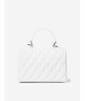 Monnalisa Girls PVC Lilly Bag In Cream brillant des détails fins