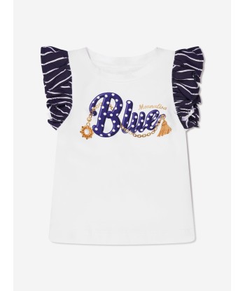 Monnalisa Girls Nautical T-Shirt in White 2 - 3 jours ouvrés.