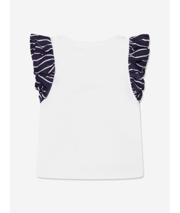 Monnalisa Girls Nautical T-Shirt in White 2 - 3 jours ouvrés.