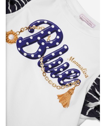 Monnalisa Girls Nautical T-Shirt in White 2 - 3 jours ouvrés.