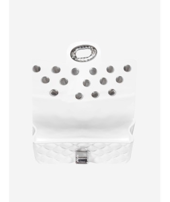 Monnalisa Girls PVC Lilly Bag In Cream brillant des détails fins