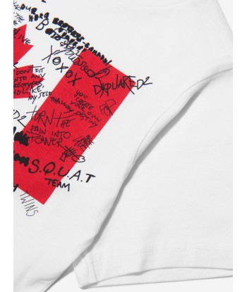 Dsquared2 Kids Slouch Fit Maple Leaf Flag T-Shirt de technologie