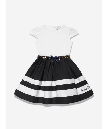 Monnalisa Girls Nautical Dress in Navy brillant des détails fins