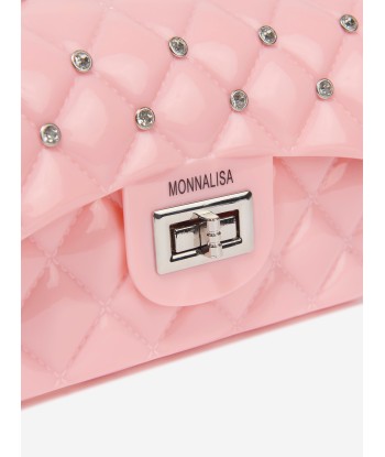 Monnalisa Girls Diamante Quilted Bag in Pink les ligaments