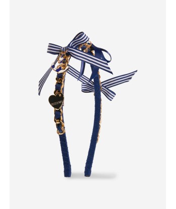 Monnalisa Girls Charms Headband in Navy destockage