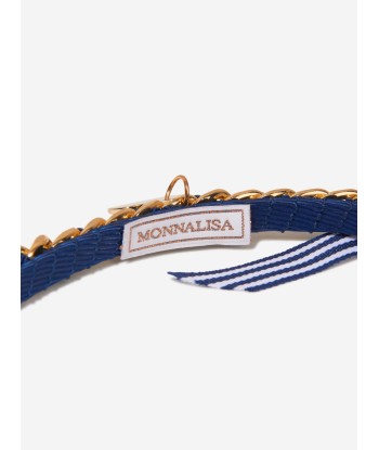 Monnalisa Girls Charms Headband in Navy destockage