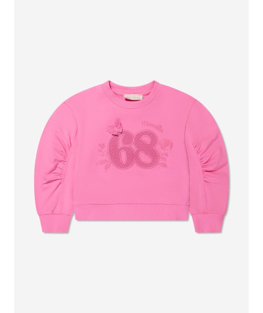 Monnalisa Girls Embroidered 68 Sweatshirt in Pink pour bénéficier 