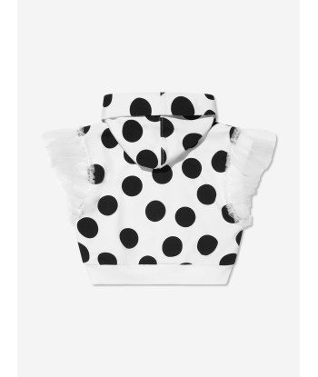 Monnalisa Girls Jerry And Cherie Polka Dot Hoodie in White de votre