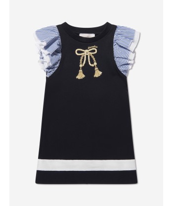 Monnalisa Girls Nautical Dress in Navy français