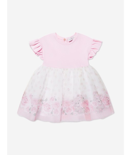 Monnalisa Baby Girls Rose Bear Dress in White Voir les baskets