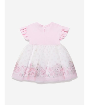 Monnalisa Baby Girls Rose Bear Dress in White Voir les baskets