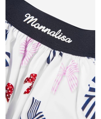 Monnalisa Baby Girls Bow Print Skirt in White À commander