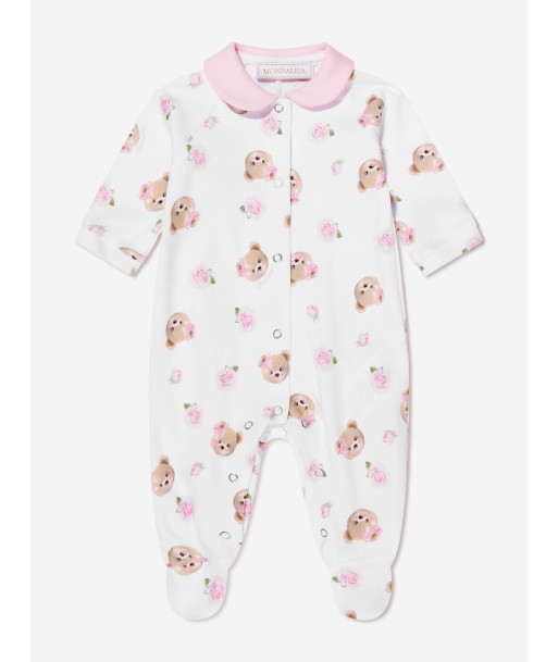 Monnalisa Baby Girls Bear Babygrow in White En savoir plus