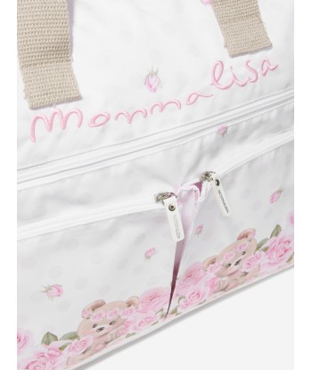 Monnalisa Baby Girls Rose Bear Changing Bag in White la chaussure