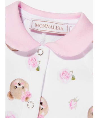 Monnalisa Baby Girls Bear Babygrow in White En savoir plus